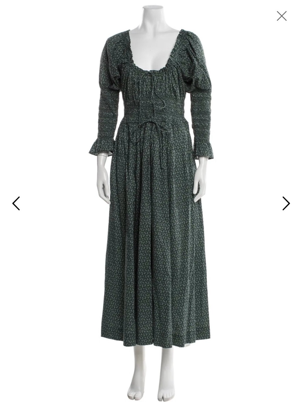 Doen Kaira Dress organic cotton color; evergreen winter - Picture 4 of 6